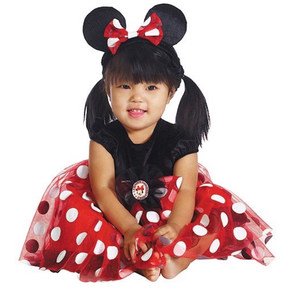 New Disney Baby 6-12 Months Minnie Mouse Halloween Costume Dress & Ears